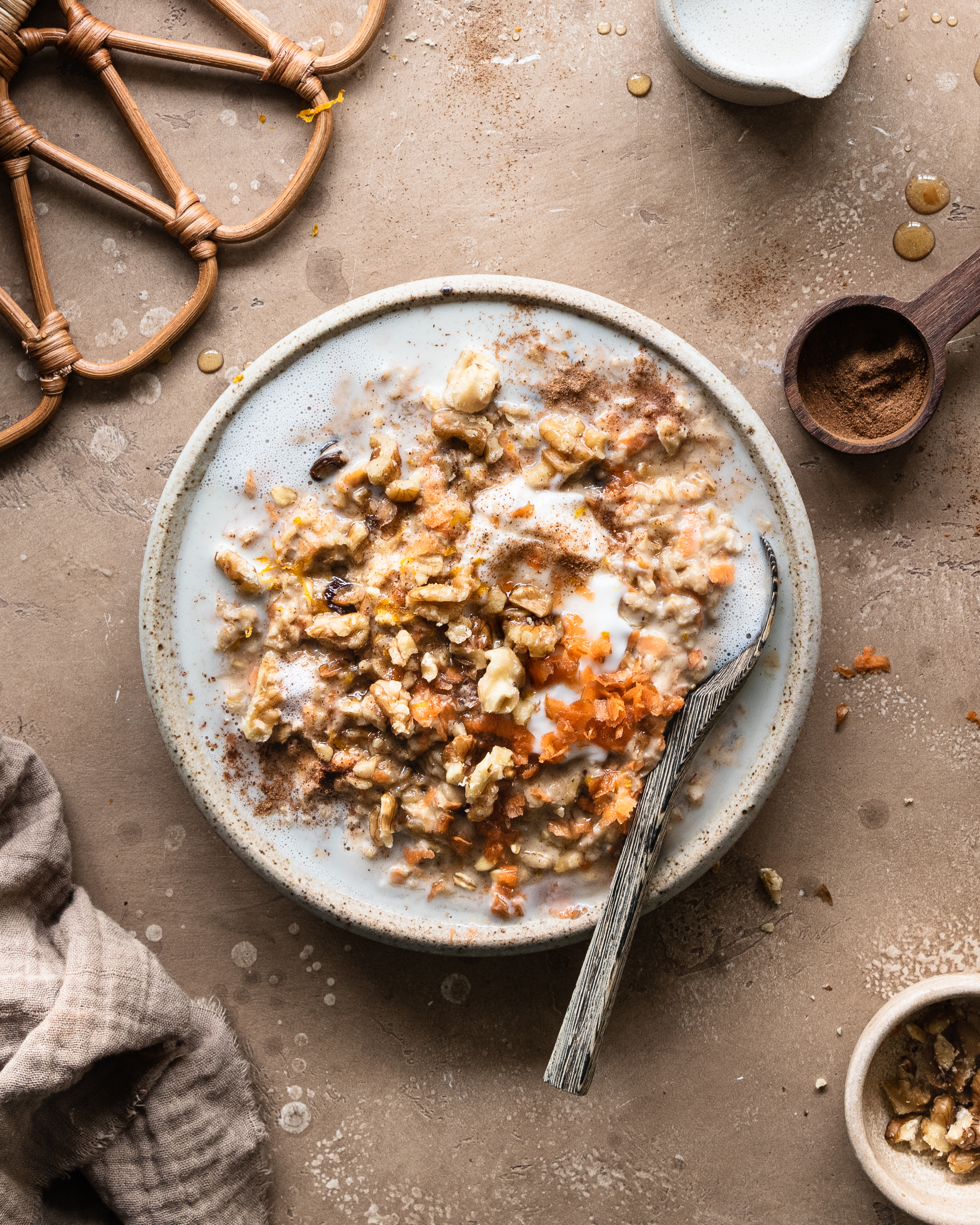 Carrot Cake Porridge Recipe - Eli Brecher Nutrition
