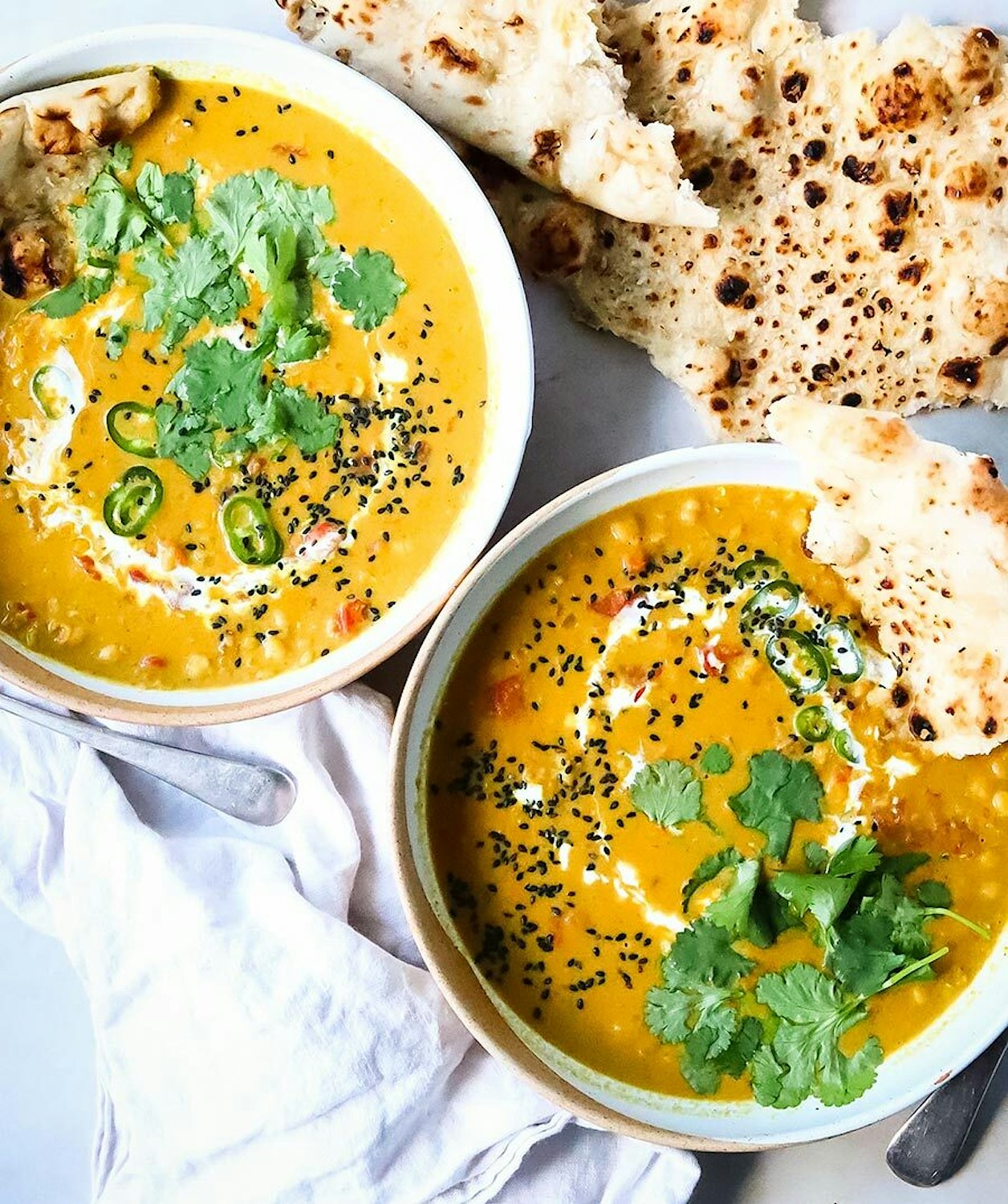 Lentil and Chickpea, Coconut Curried Soup