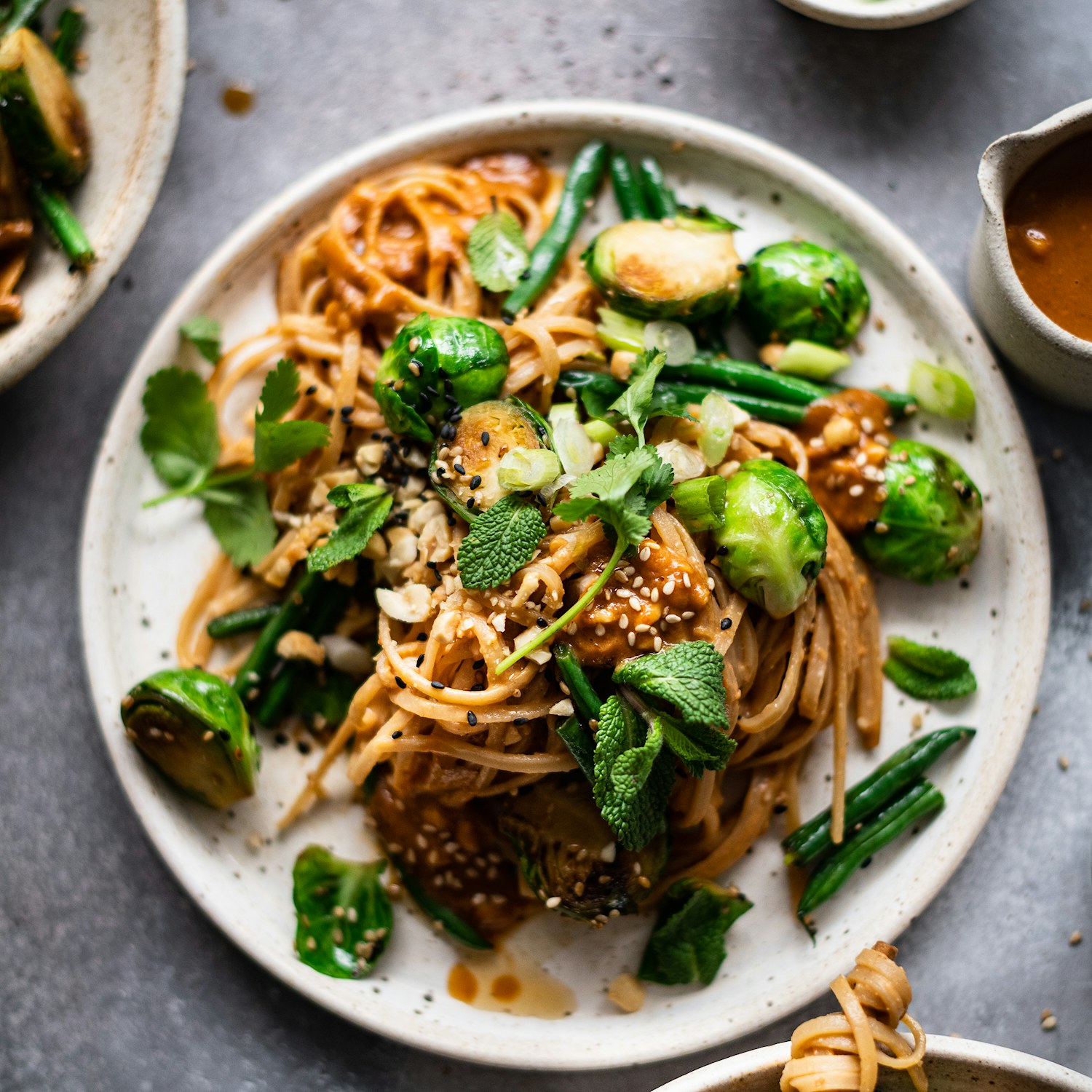 Buckwheat Noodle Salad with Charred Greens