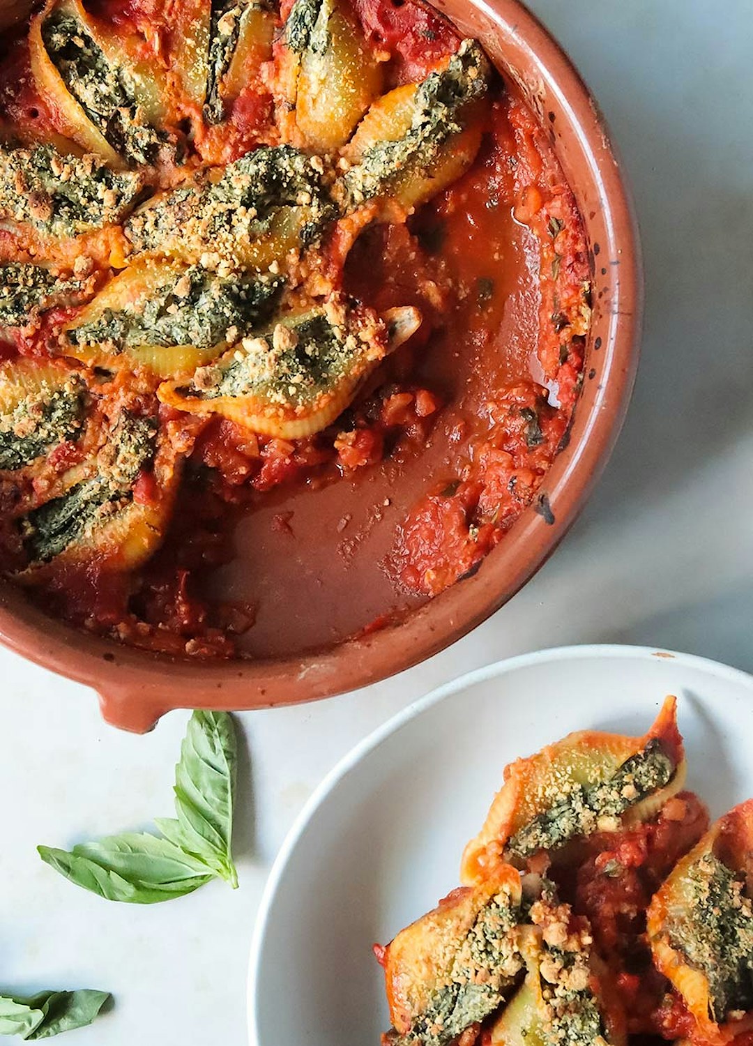 Spinach and 'Ricotta' Conciglioni