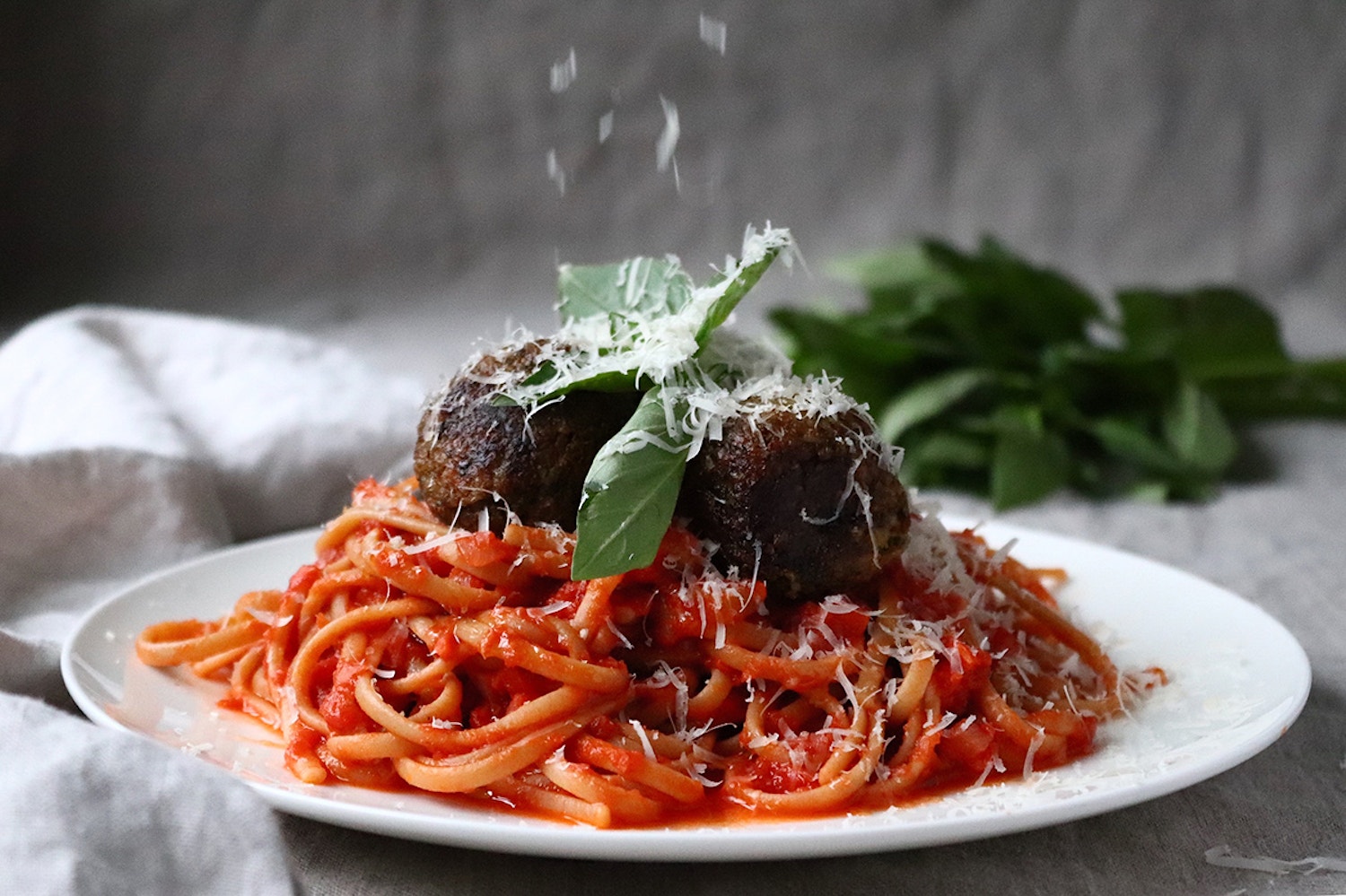 Spaghetti and Meatless Balls